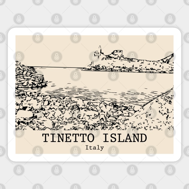 Tinetto Island - Italy Magnet by Lakeric